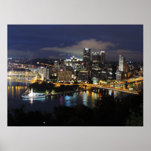 Pittsburgh Skyline at Dusk Poster