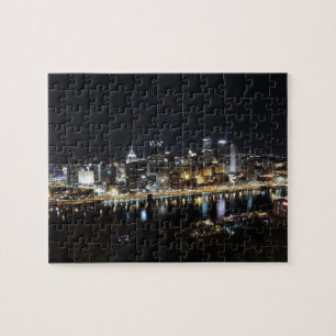 Pittsburgh skyline at night from Mount Washington Jigsaw Puzzle