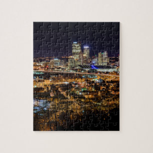 Pittsburgh Skyline at Night Jigsaw Puzzle