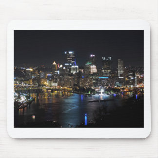 Pittsburgh Skyline at Night Mouse Pad
