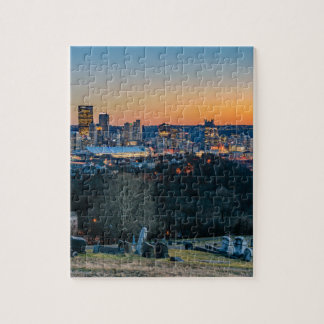 Pittsburgh Skyline at Sunset Jigsaw Puzzle