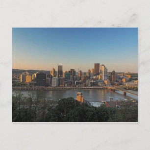 Pittsburgh Skyline at Sunset Postcard