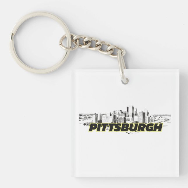 Pittsburgh Skyline  Key Ring (Front)