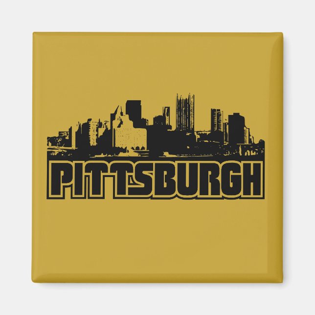 Pittsburgh Skyline Magnet (Front)