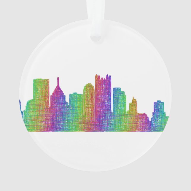 Pittsburgh skyline ornament (Back)