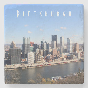 Pittsburgh Skyline Stone Coaster