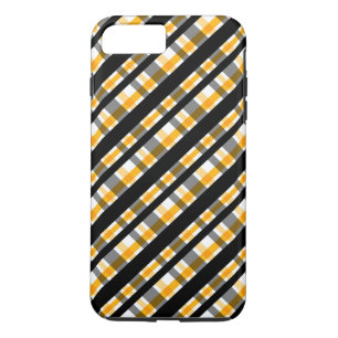 Pittsburgh Sports Fan Black Yellow Gold Plaid iPhone 8 Plus/7 Plus Case