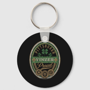 Pittsburgh St Patricks Day Steel City Yinzer Irish Key Ring