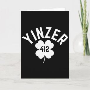 Pittsburgh St Patricks Day Yinz Funny 412 Steel Ci Card