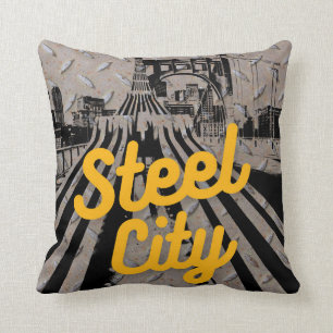 Pittsburgh Steel City Bridge Skyline Pennsylvania Cushion