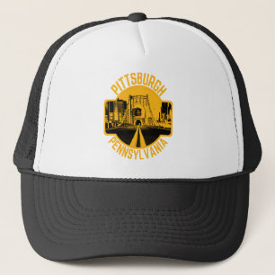 Pittsburgh Steel City Skyline Bridge Pennsylvania  Trucker Hat