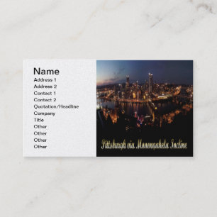 Pittsburgh via Monongahela Incline Business Card