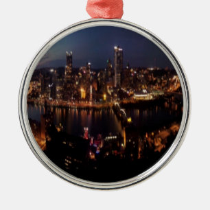 Pittsburgh via Monongahela Incline Metal Ornament