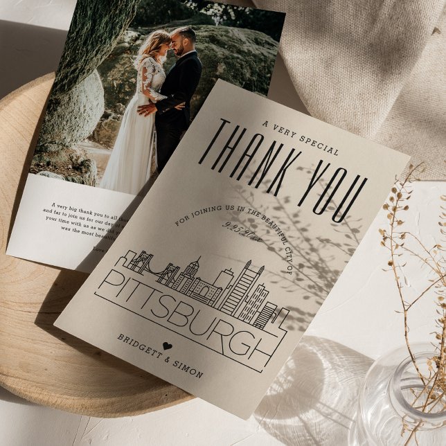 Pittsburgh Wedding | Thank You + Photo Card (Creator Uploaded)