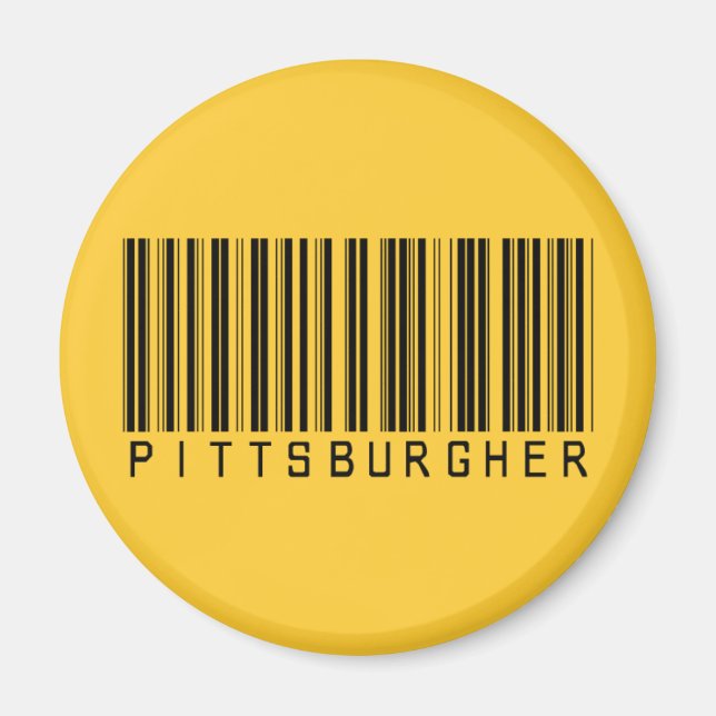 Pittsburgher Barcode Magnet (Front)