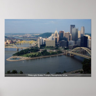 Pittsburgh's Golden Triangle, Pennsylvania, U.S.A. Poster