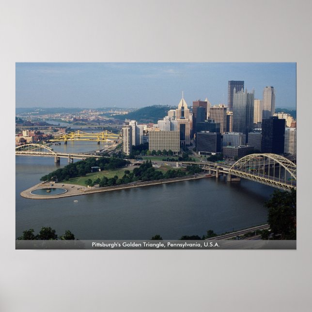 Pittsburgh's Golden Triangle, Pennsylvania, U.S.A. Poster (Front)