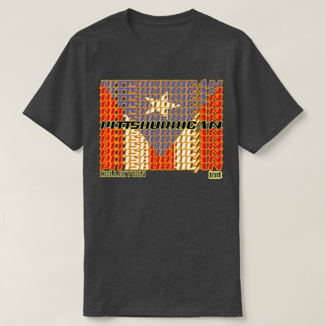Pittsburrican Collection Cascade text 2 T-Shirt (Design Front)