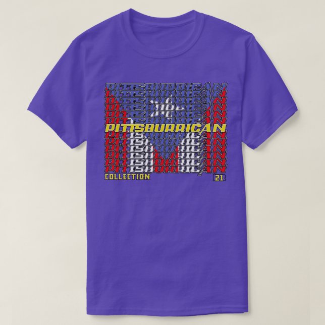 Pittsburrican Collection Cascade text 3 T-Shirt (Design Front)