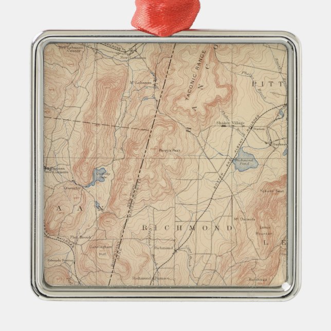 Pittsfield, Massachusetts Metal Tree Decoration (Front)