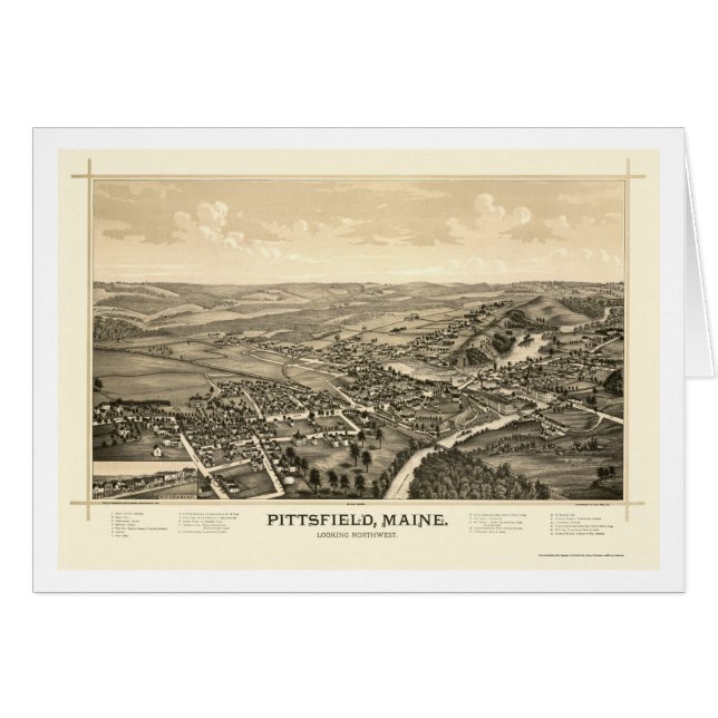 Pittsfield, ME Panoramic Map - 1889 (Front Horizontal)
