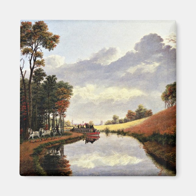 Pittsford on the Erie Canal painting Magnet (Front)