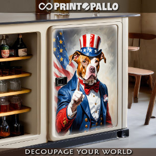 Pitubull as Uncle Sam for 4th July - Tissue Paper