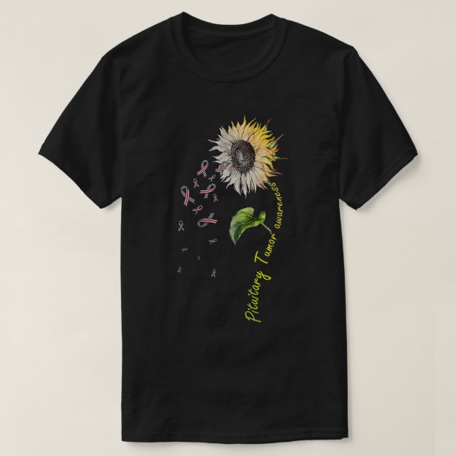 Pituitary Tumour Awareness Sunflower  T-Shirt (Design Front)