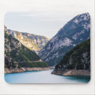Piva river canyon in the northern Montenegro. Mouse Pad