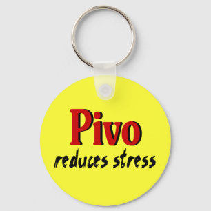 Pivo reduces stress key ring