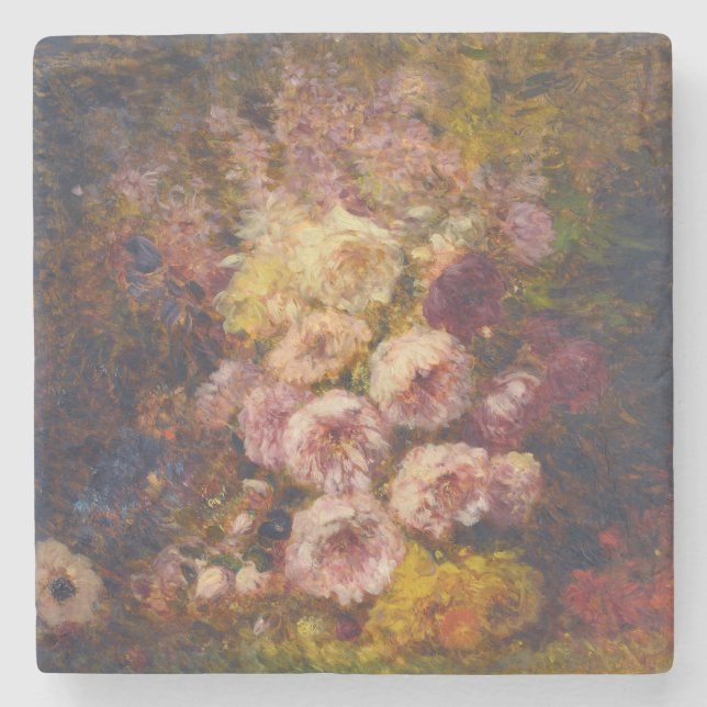 Pivoines – Félix Ziem Stone Coaster (Front)