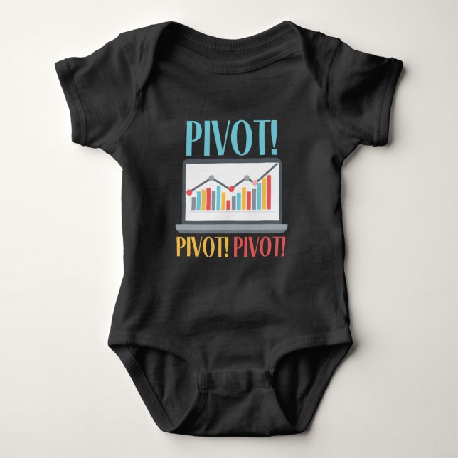 Pivot Analytics Finance Data Science Computer Baby Bodysuit (Front)