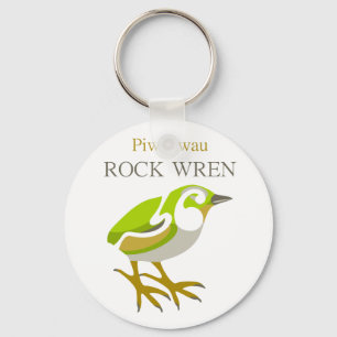 PIWAUWAU , New Zealand Bird, Rock Wren Key Ring