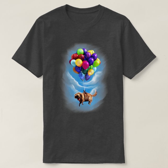 Pixar Up Dug  Balloons  T-Shirt (Design Front)