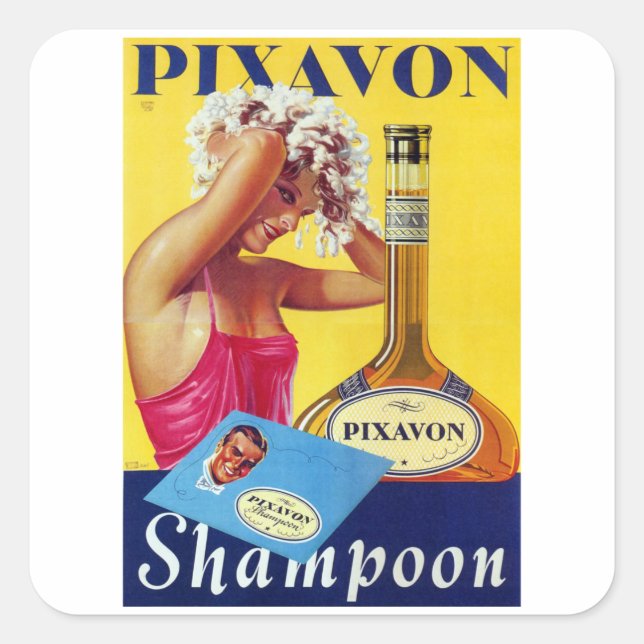 Pixavon Shampoo Square Sticker (Front)