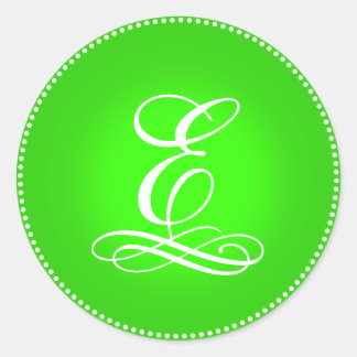 PixDezine DIY font+background colour/scrolls Classic Round Sticker