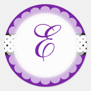 PixDezine DIY monogram+DIY colour/antique scrolls Classic Round Sticker