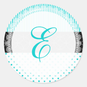 PixDezine doilie/DIY monogram+DIY colour+font Classic Round Sticker