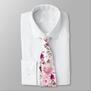PixDezine H2 Flowers Pink Hues Roses Tie