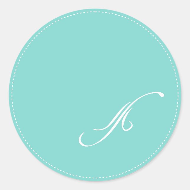 PixDezine monogram B, diy background colour Classic Round Sticker (Front)