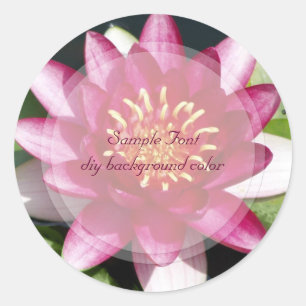 PixDezine red lotus/DIY background colour Classic Round Sticker