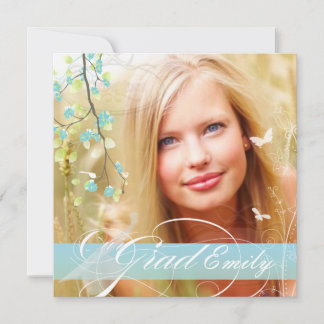 PixDezines 2015 Graduation Photo+diy blossoms Invitation