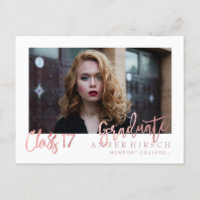 PixDezines 2017 Graduate Photos/Faux Rose Gold