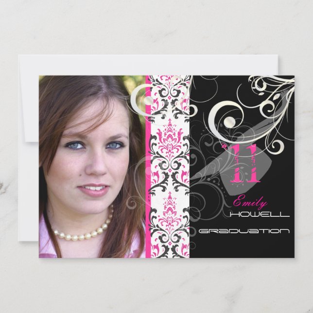 PixDezines 201x Graduation, Rossi Damask Invitation (Front)