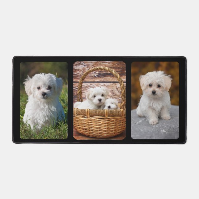PixDezines 3-Photo Frames DIY background Colour Desk Mat (Front)