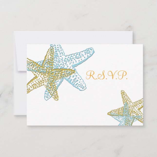 PixDezines 4.25"x5.5" rsvp, starfish for 5x7 RSVP Card (Front)