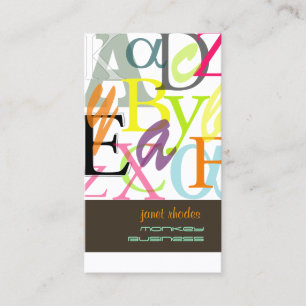 PixDezines ABC, Greek Alpha/diy Business Card