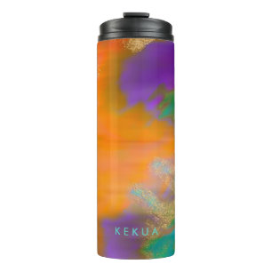 PixDezines Abstract/Faux Gold Thermal Tumbler