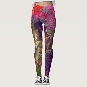 PixDezines Abstract Galaxy / Cosmic Energy Leggings