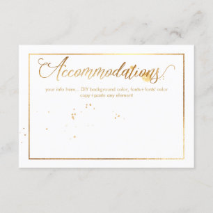 PixDezines Accommodations, Dazzled/Faux Gold Enclosure Card